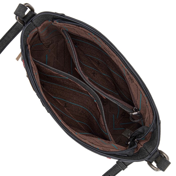 Montana West Embroidered Crossbody Black - Picture 5 of 5